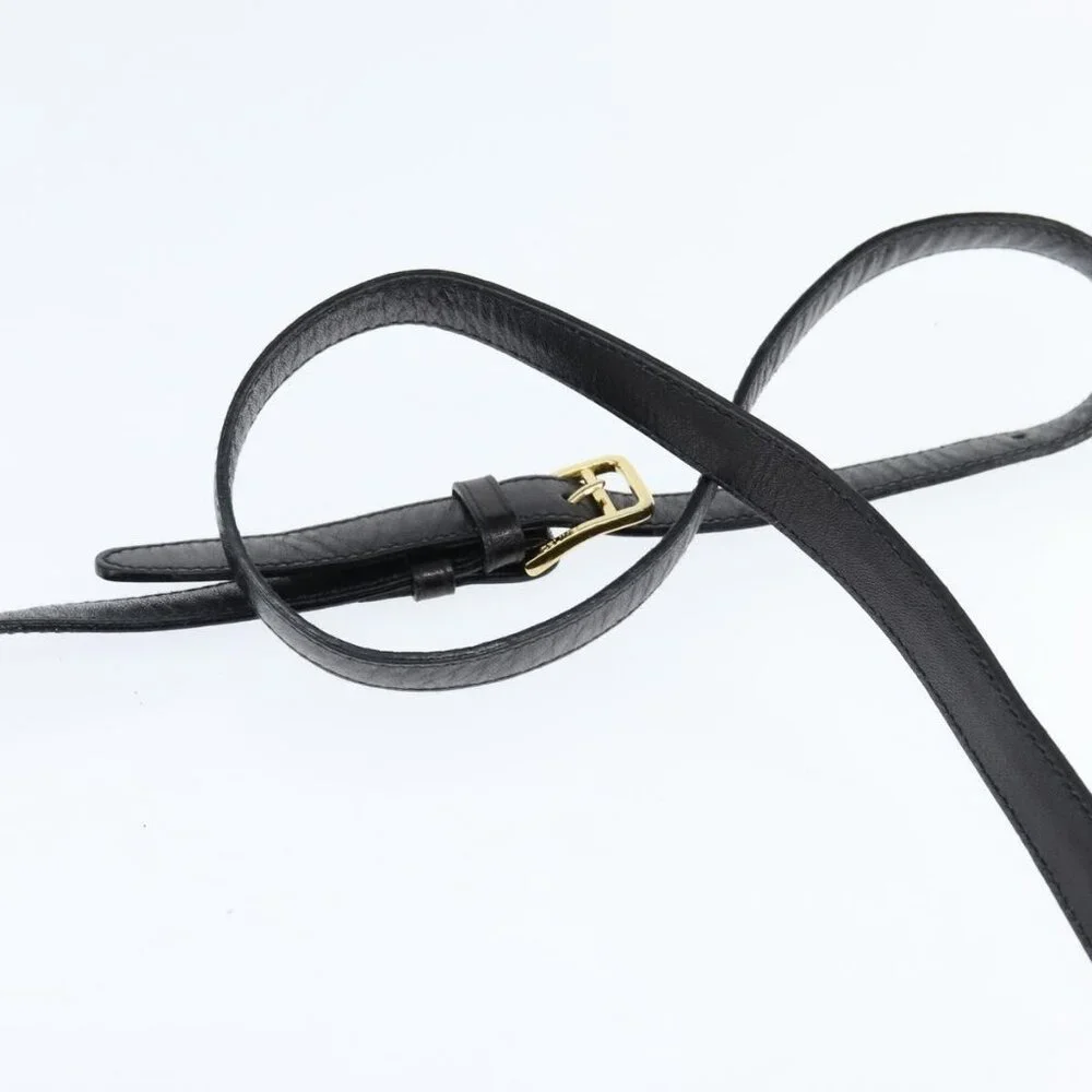 Authentic CELINE Shoulder Bag Leather Dark Brown Gold - Picture 6 of 16